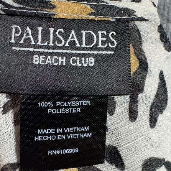 Palisades Beach Club Animal Print Scoop Neck Swim Cover-Up Top Size XL Feline - Picture 3 of 10